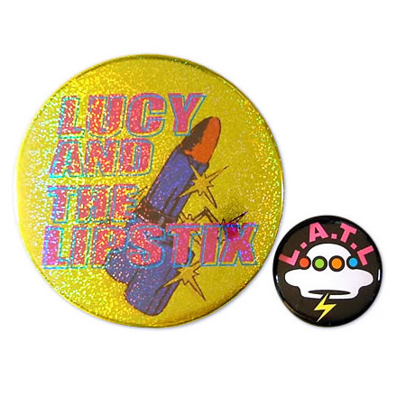 イラスト缶バッジ Aタイプ 大小2個セット／LUCY ＆ THE LIPSTIX (ルーシー アンド ザ リップスティックス)【バンドグッズ（バッジ/ピン）】