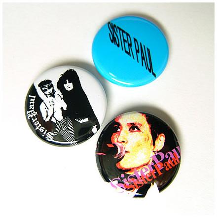イラスト缶バッジ Aタイプ 3個セット／Sister Paul (シスターポール)【バンドグッズ（バッジ/ピン）】｜最新アーティストの紹介＆音源・アーティストグッズ等個性的な音楽関連商品の通販