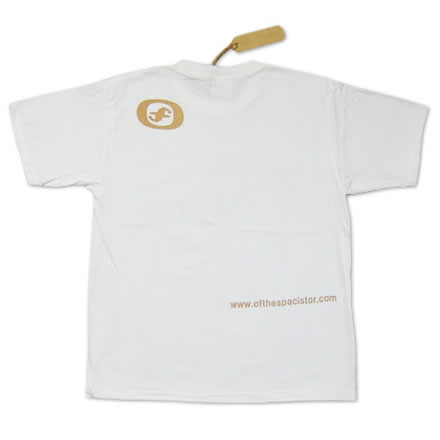 ロゴ ホワイト×ブラウンプリント／OF THE SPACISTOR (オブ ザ スペイシスター)【国内バンドTシャツ】｜最新アーティストの紹介＆音源・アーティストグッズ等個性的な音楽関連商品の通販